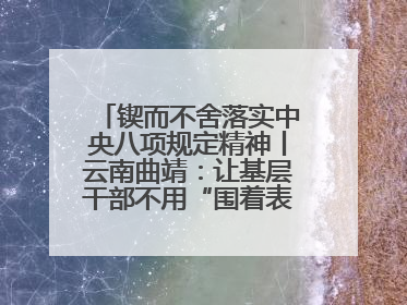 锲而不舍落实中央八项规定精神丨云南曲靖：让基层干部不用“围着表格转”