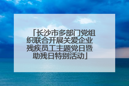 长沙市多部门党组织联合开展关爱企业残疾员工主题党日暨助残日特别活动