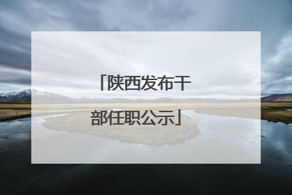 陕西发布干部任职公示