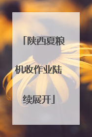 陕西夏粮机收作业陆续展开
