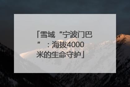雪域“宁波门巴”：海拔4000米的生命守护