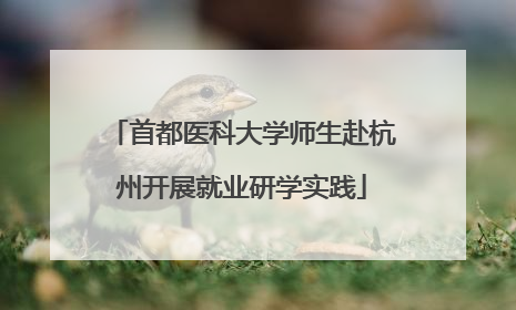 首都医科大学师生赴杭州开展就业研学实践