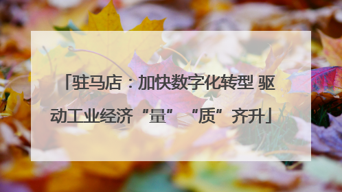 驻马店：加快数字化转型 驱动工业经济“量”“质”齐升