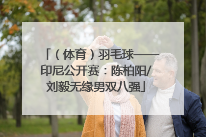 （体育）羽毛球——印尼公开赛：陈柏阳/刘毅无缘男双八强