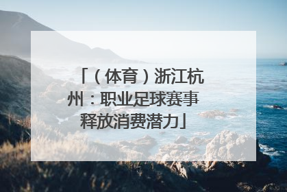 （体育）浙江杭州：职业足球赛事释放消费潜力