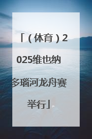 （体育）2025维也纳多瑙河龙舟赛举行