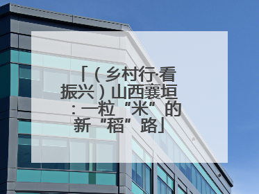 （乡村行·看振兴）山西襄垣：一粒“米”的新“稻”路
