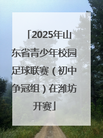 2025年山东省青少年校园足球联赛（初中争冠组）在潍坊开赛
