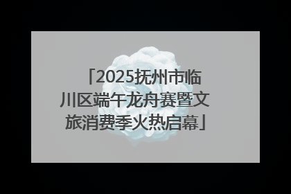 2025抚州市临川区端午龙舟赛暨文旅消费季火热启幕