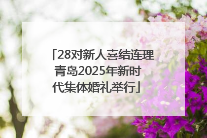 28对新人喜结连理 青岛2025年新时代集体婚礼举行