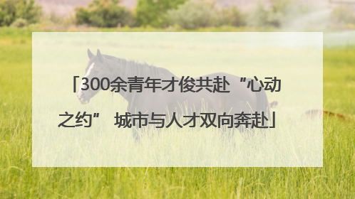 300余青年才俊共赴“心动之约” 城市与人才双向奔赴