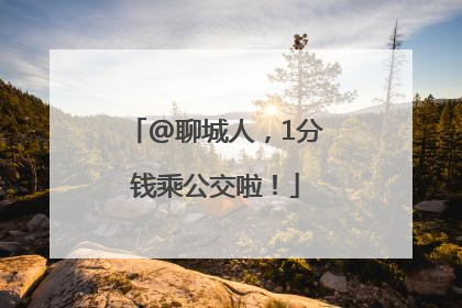 @聊城人，1分钱乘公交啦！