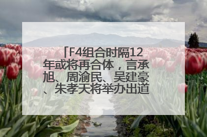 F4组合时隔12年或将再合体，言承旭、周渝民、吴建豪、朱孝天将举办出道25周年演唱会